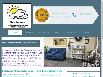 Resolutions Substance Abuse Services Iowa City