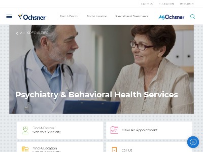 Ochsner Addictive Behavior Unit New Orleans