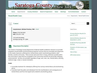 Saratoga County Addiction Services Saratoga Springs