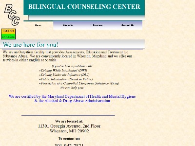 Bilingual Counseling Center Silver Spring
