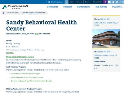 Clackamas County Behavioral Health Sandy