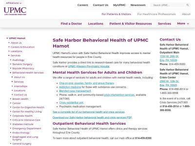 Safe Habor Behavior Health Of UPMC Erie