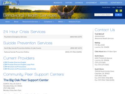 Lake County Behavioral Health Clearlake