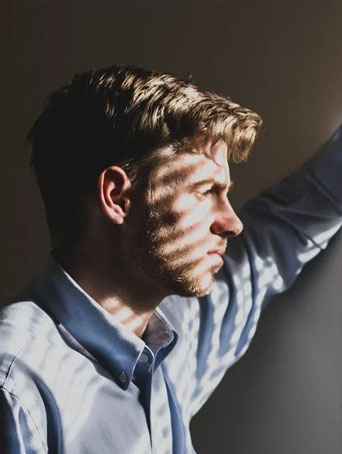 man with drug addiction